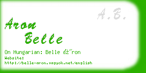 aron belle business card